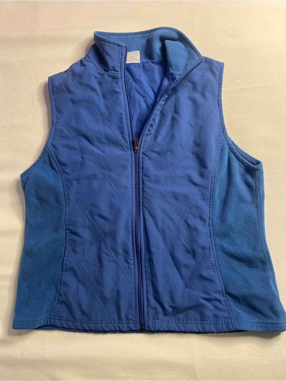 Columbia Blue Quilted Hybrid Vest - Zip Front Women’s Size XL